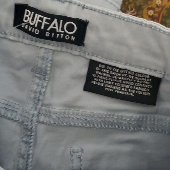Buffalo David Bitton pants womens size 2 sky blue stretch skinny ankle grazer - Picture 3 of 12